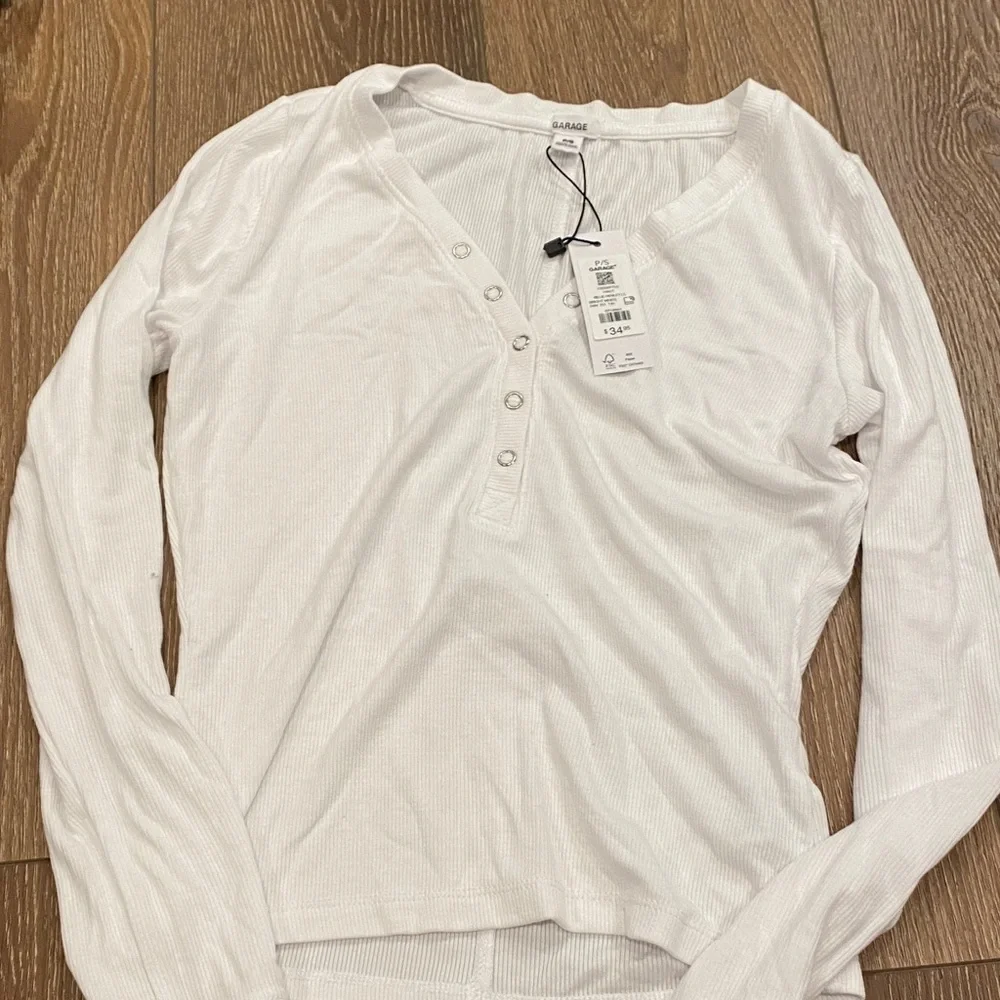 Garage Casual Blue and White Tops - Picture 3 of 3